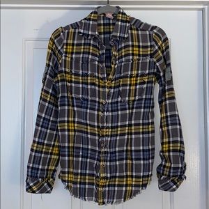 Nordstrom yellow and gray flannel